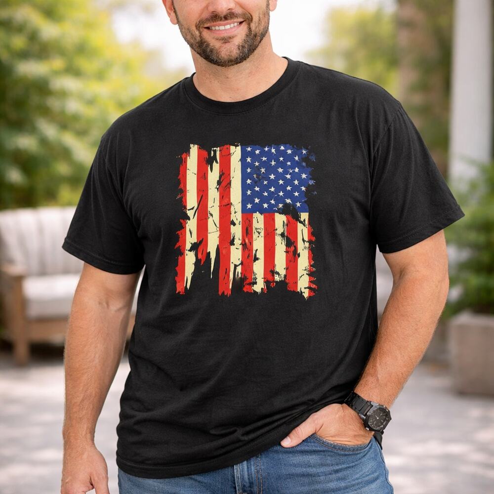 C22 USA Flag T-Shirt Tactical Graphic Size 2XL